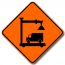 Signaux avancés de travaux, poste de contrôle du transport routier temporaire