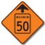 Signal avancé de limite de vitesse (50)