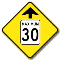 Signal avancé de limite de vitesse (30) 