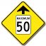 Signal avancé de limite de vitesse (50) 