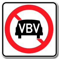 Accès interdit aux véhicules à basse vitesse