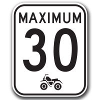 Maximum 30 km/hr