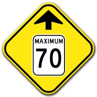 Signal avancé de limitation de vitesse (70) 