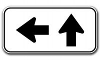 Direction à suivre ''tout droit ou à gauche''
