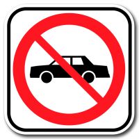 Accès interdit  aux automobilistes 