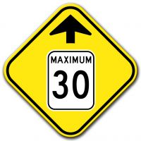 Signal avancé de limitation de vitesse (30) 