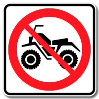 Accès interdit aux véhicules tout terrain (quad)