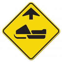 Signal avancé de chaussée désignée (motoneige) 